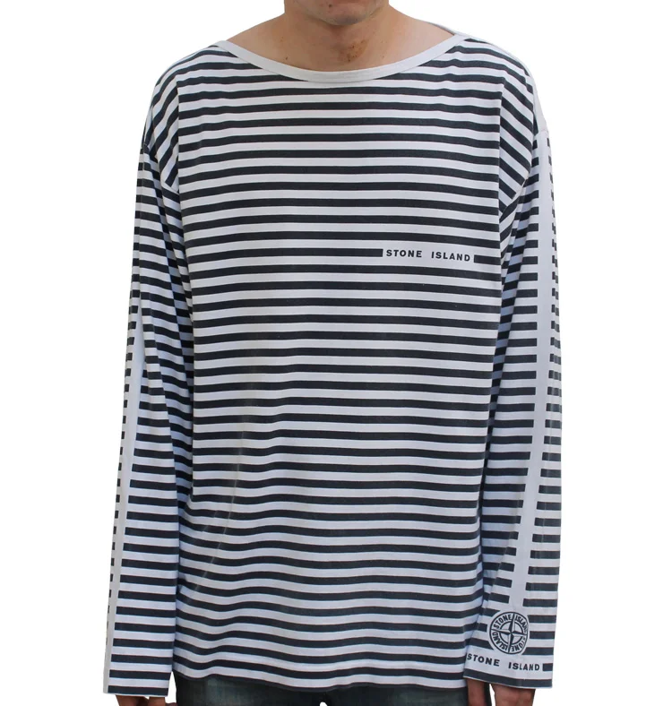 Vintage Stone Island Striped L/S Shirt (Size XXL) — RootsBK